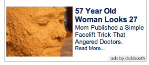 More like "Woman Looks Covered in Spray Cheese."